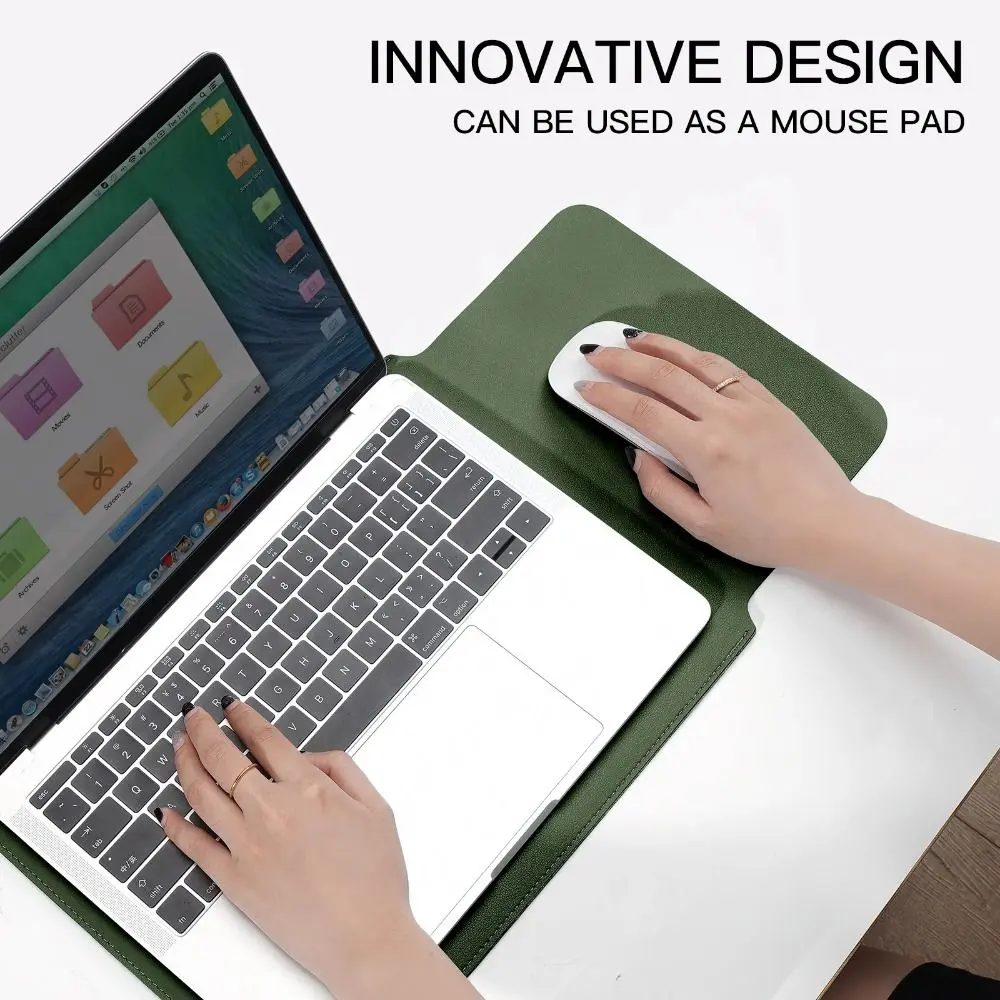 11 13 14 15 inch Laptop Sleeve Case Shockproof Ultra Thin PU Leather Ultrabook Cover Notebook Bag Protective Pouch