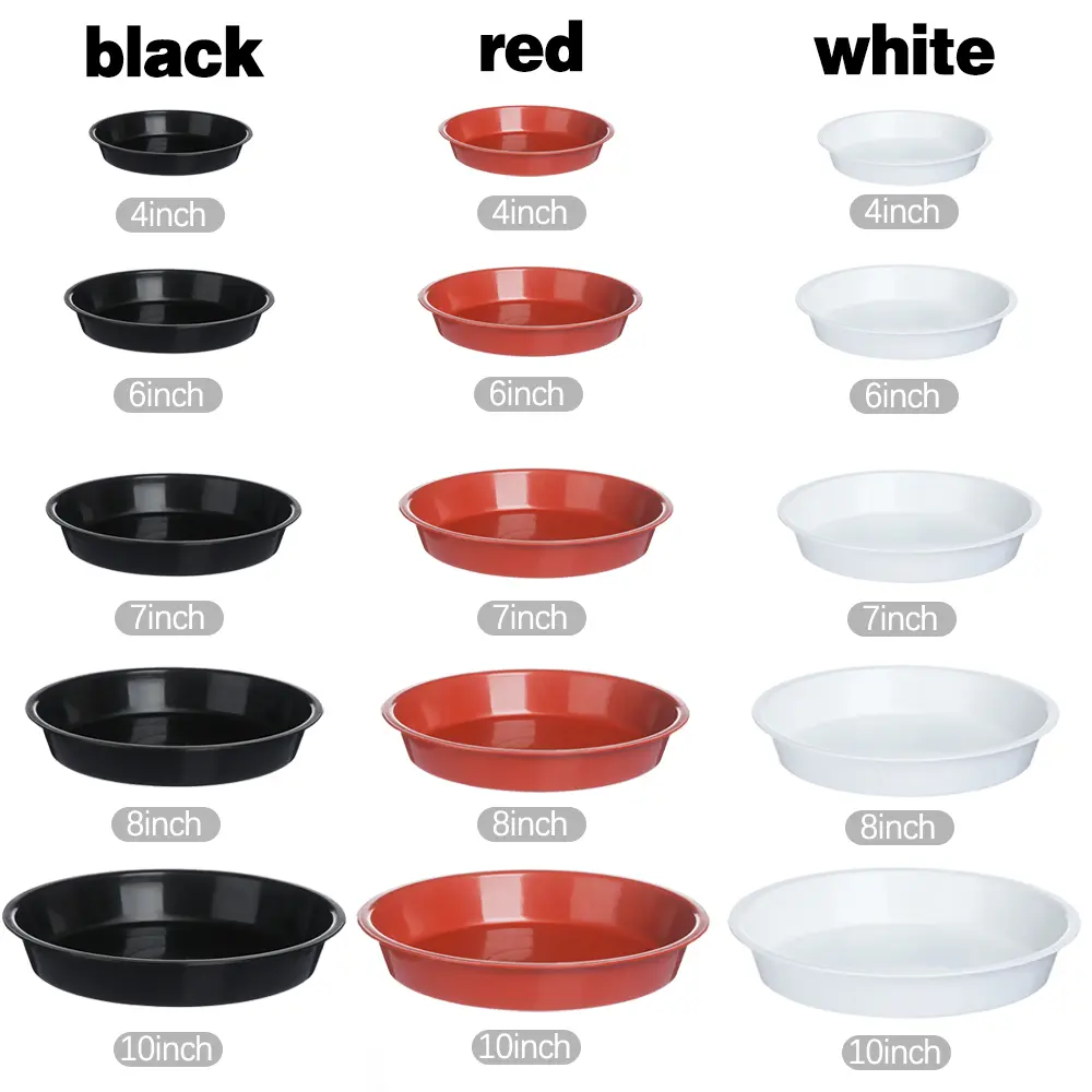 3Pcs Plant Saucer 4/6/7/8/10 inch Drip Trays Plastic Tray Saucers Indoor Outdoor Flower Pot Round