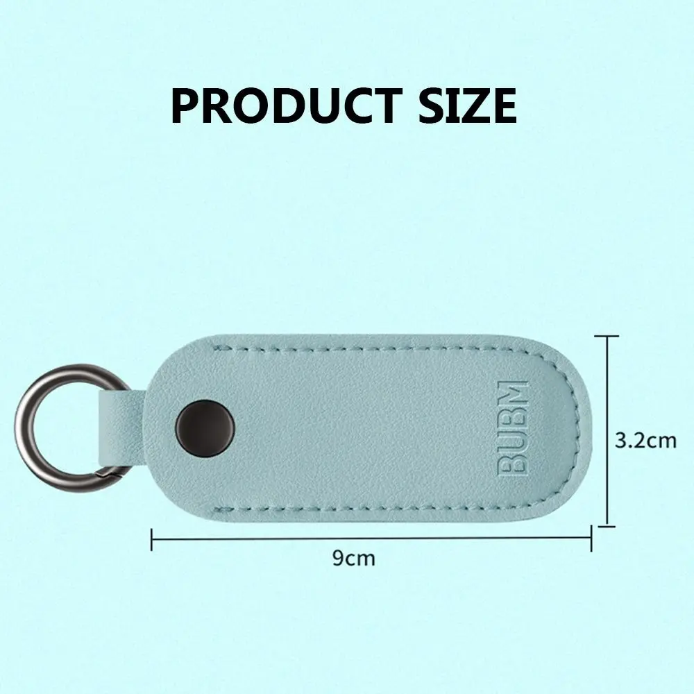 Leather U Disk Pouch Key Ring Holder USB Flash Drive Storage Bag Pendrive Protective Cover Memory Stick Case