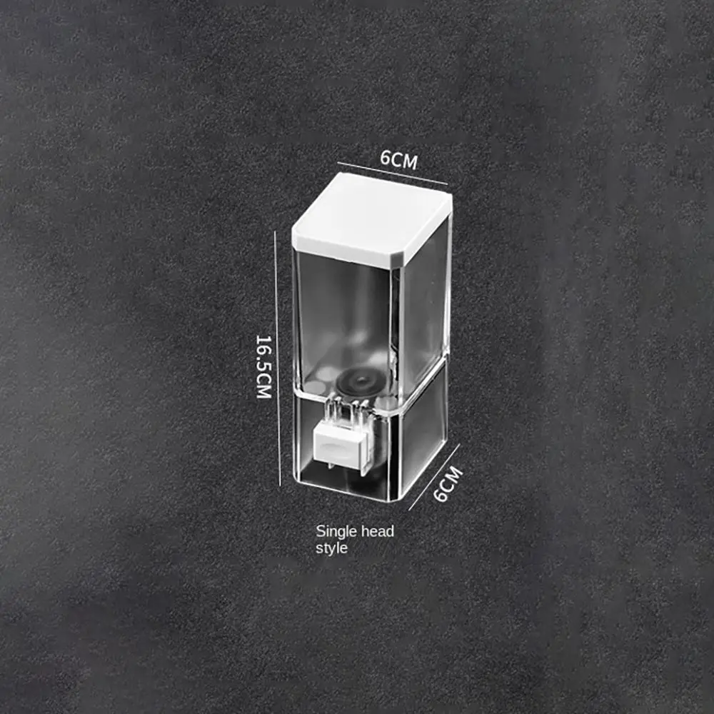 Bathroom Non-punching Manual Press Soap Dispenser Wall Hanging Traceless Paste Disinfectant Bottle Transparent Soap Dispenser