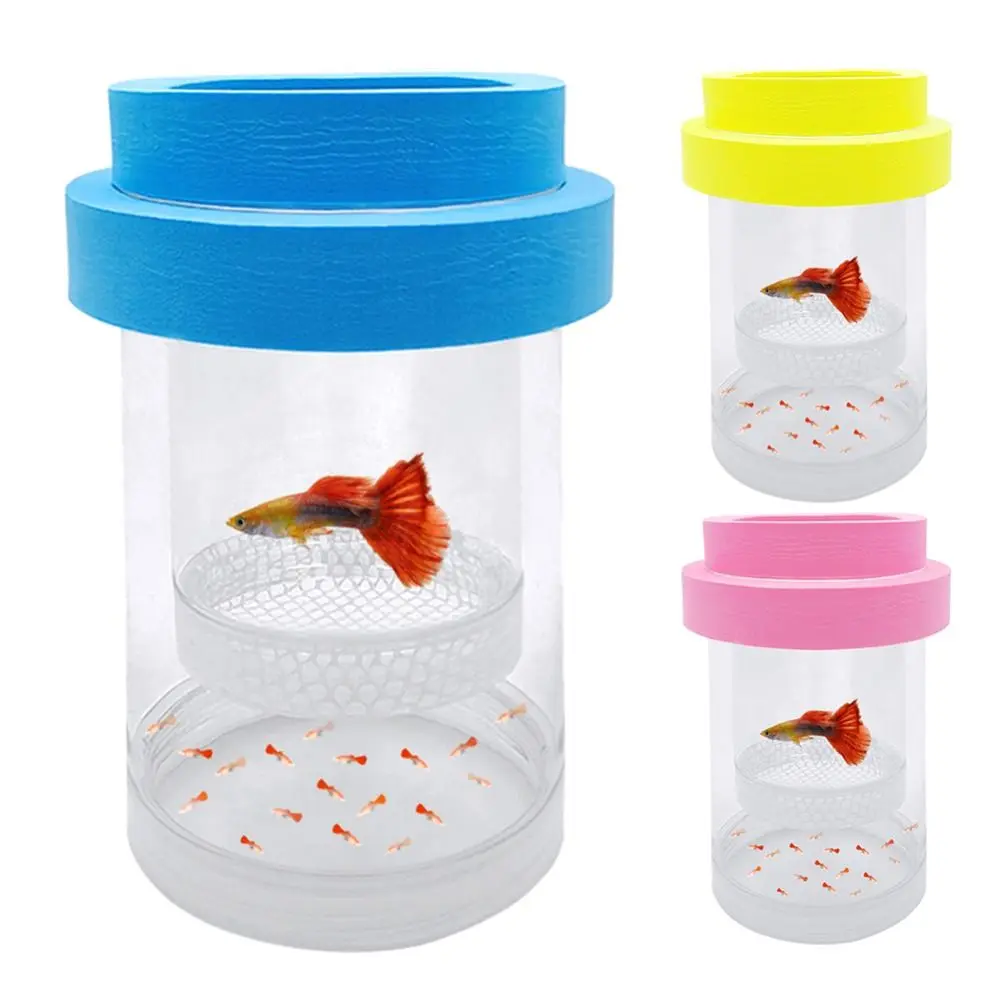 Plastic Mesh Floating Hatching Box Shrimp Guppy Aquarium Breeder Floating Fish Breeding Isolation Box Transparent Detachable