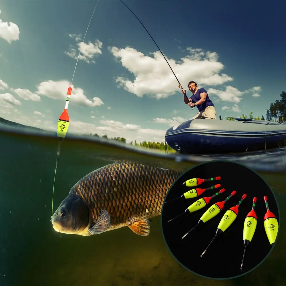 5g 8g 10g 15g 20g 30g 40g EVA Luminous Fishing Float Long Vertical Night Lighting Fishing Floats Bobber