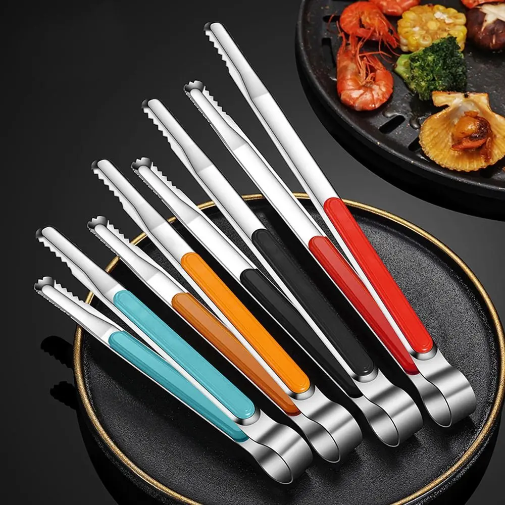 Korean BBQ Grill Food Clip Stainless Steel Tongs Ice Tong Toast Bread Clamp Household Kitchen Tools