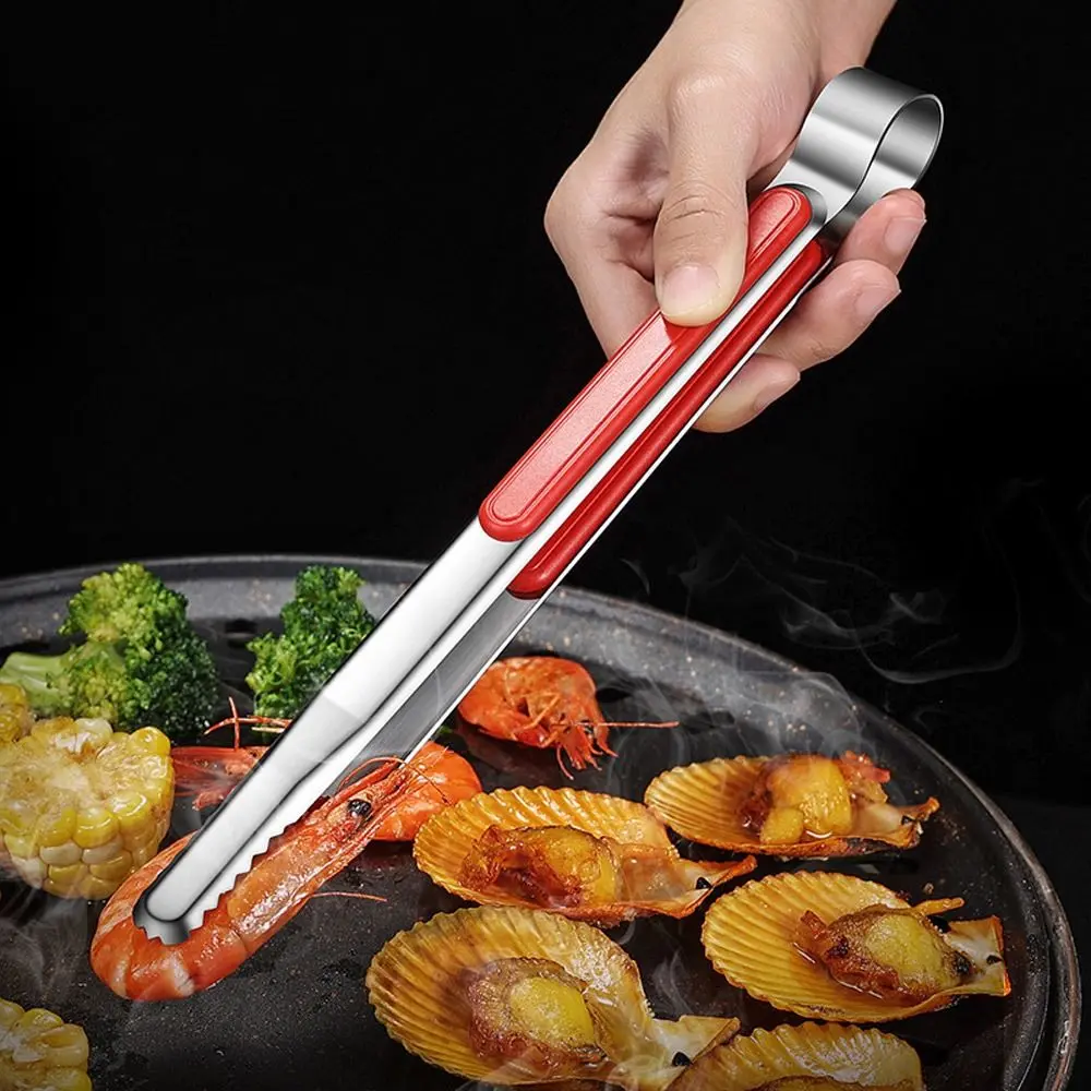 Korean BBQ Grill Food Clip Stainless Steel Tongs Ice Tong Toast Bread Clamp Household Kitchen Tools