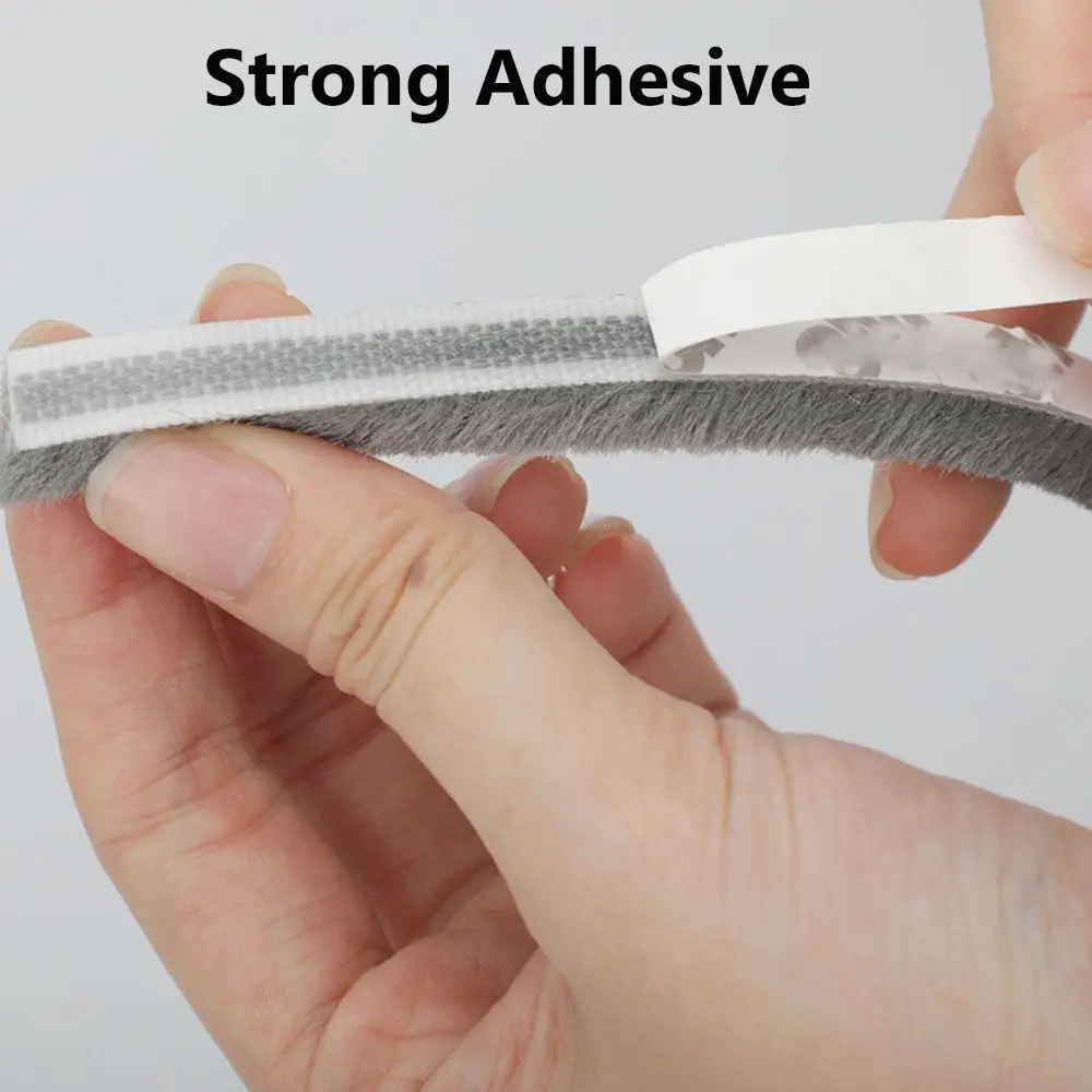 5 Meters Brush Strip Self Adhesive Door Window Sealing Strip Home Door Window Sound Insulation Wind-proof Strip Gasket