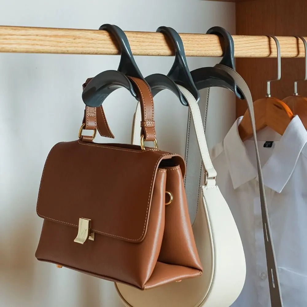 Multifunctional Wardrobe Handbag Organizer Hanger Hook Durable Over Closet Rod Hanging Storage Rack for Hat Scarves Shawls Tie