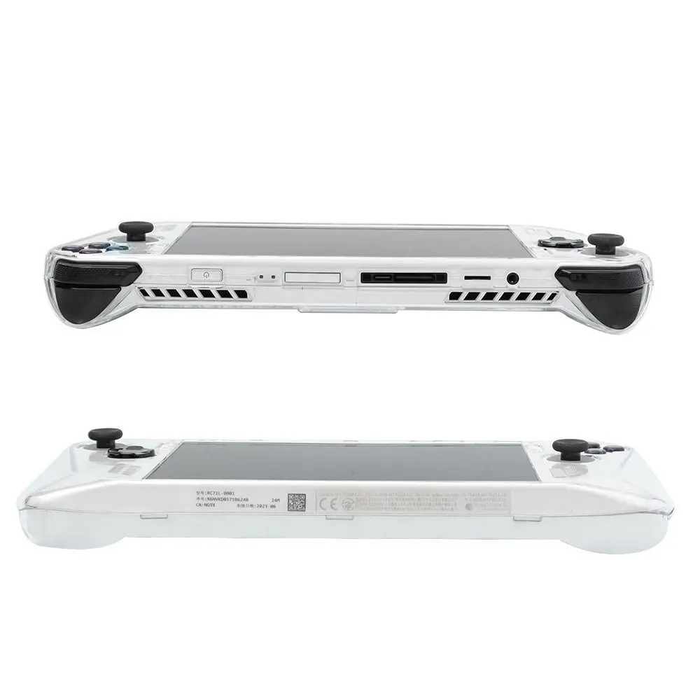 For ROG Ally Transparent Protective Case Shockproof Back Cover With Bracket Handheld Console Shell Full Coverage Game Accessory