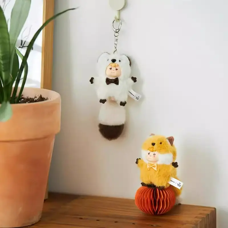 Latest Spot  15.5cm cute Lamb Lucky Big Tail Series Animal Plush Doll Pendant Toy Bag Boutique Hanging Accessories