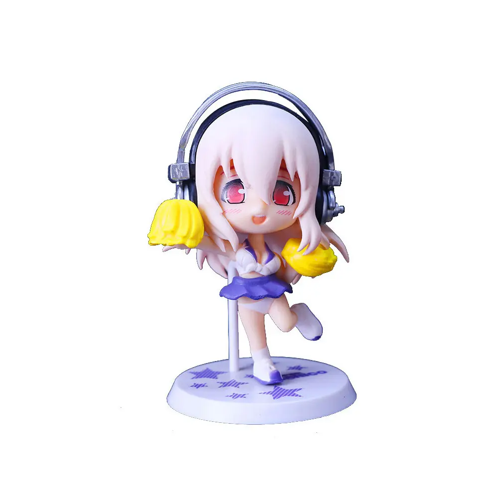 10CM Anime SUPER SONICO Figure Five Models Stand Animation Model Toys Gifts Collection Decoration Ornaments PVC