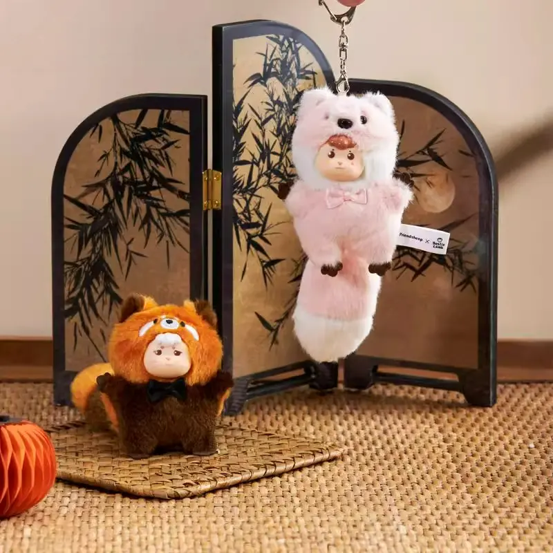 Latest Spot  15.5cm cute Lamb Lucky Big Tail Series Animal Plush Doll Pendant Toy Bag Boutique Hanging Accessories