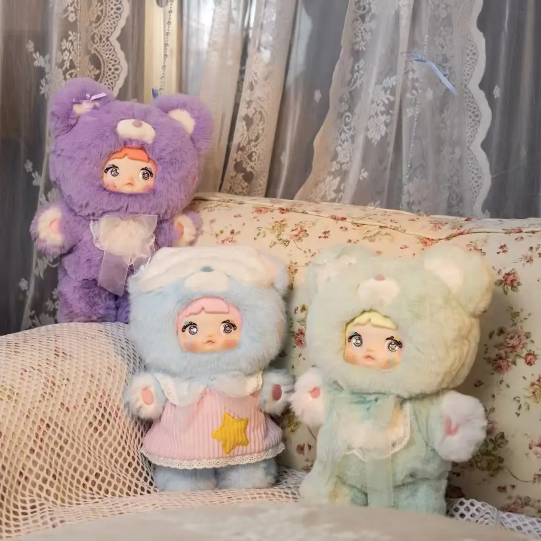 Genuine 400% Nommi Goodnight Bear Series Vinyl Nommi Doll Room Decoration Trend Figure Collection Doll Mystery Surprise Box Gift