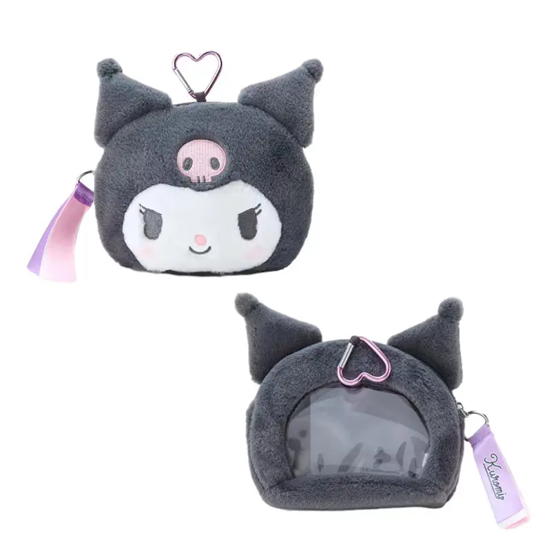 sanrio hello kitty plush hanging bag pain bag kuromi barji pendant my melody ugly fish storage bag keychain ladies birthday gift