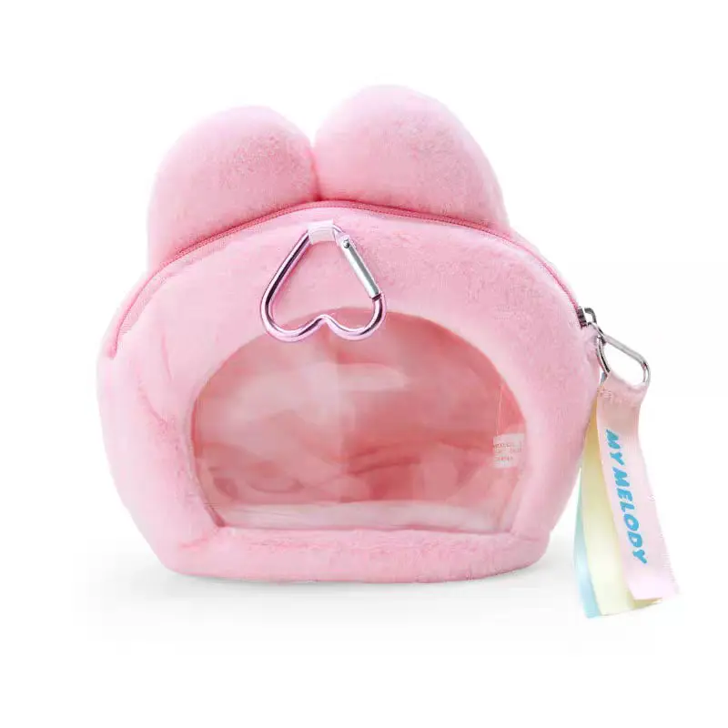 sanrio hello kitty plush hanging bag pain bag kuromi barji pendant my melody ugly fish storage bag keychain ladies birthday gift