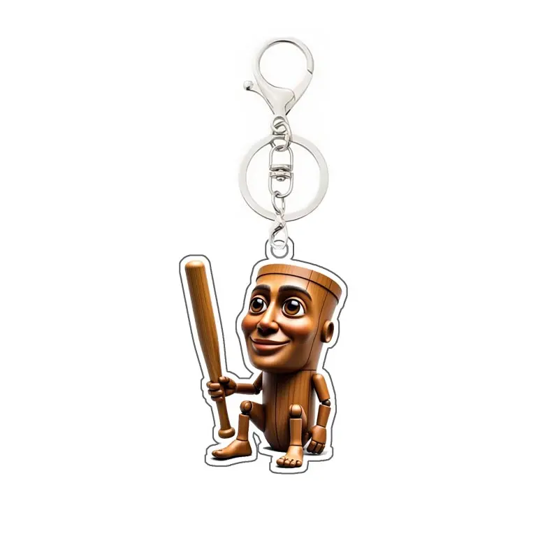 Tralalero Tralala Tung Tung Tung Sahur Brr Brr Patapim Meme Funny Italian Brain Rot Keychains Game Acrylic Keychain Pendant Gift