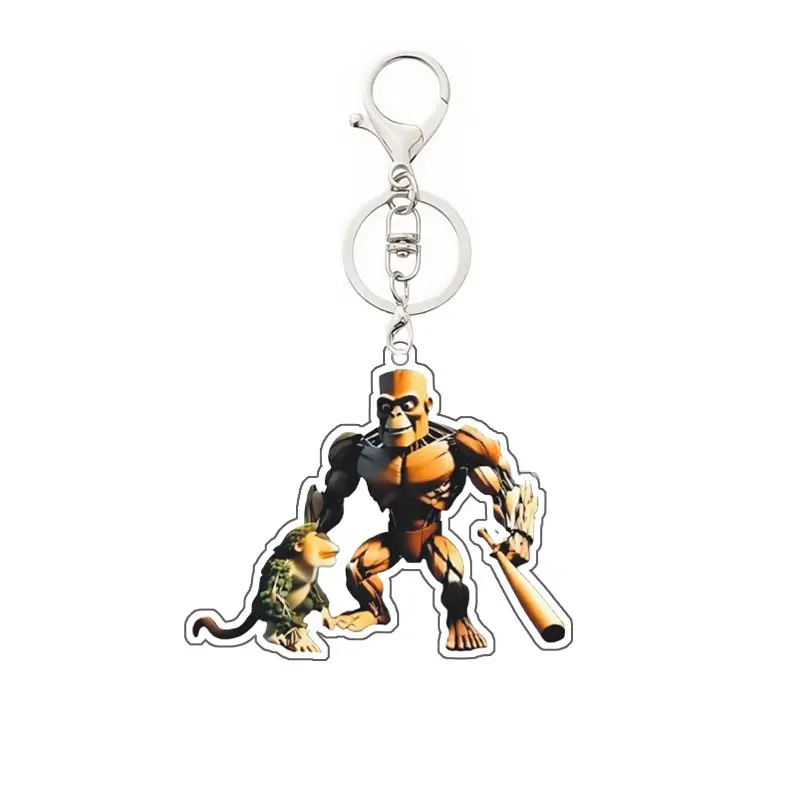 Tralalero Tralala Tung Tung Tung Sahur Brr Brr Patapim Meme Funny Italian Brain Rot Keychains Game Acrylic Keychain Pendant Gift