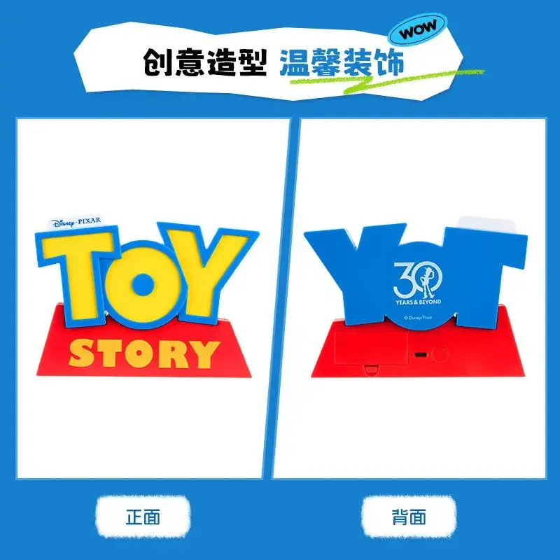Anime Toy Story Toy Story 3d Logo Nightlight Led Luminous Ornaments Desktop Decoration Figure Model Cartoon Party Birthday Gift