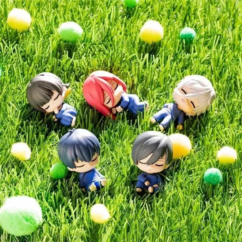Anime Blue Lock Figurine Sleeping Dolls Isagi Yoichi Nagi Seishiro Chigiri Hyoma Rin Itoshi Yoichi Isagi 5pcs Figures PVC Toys