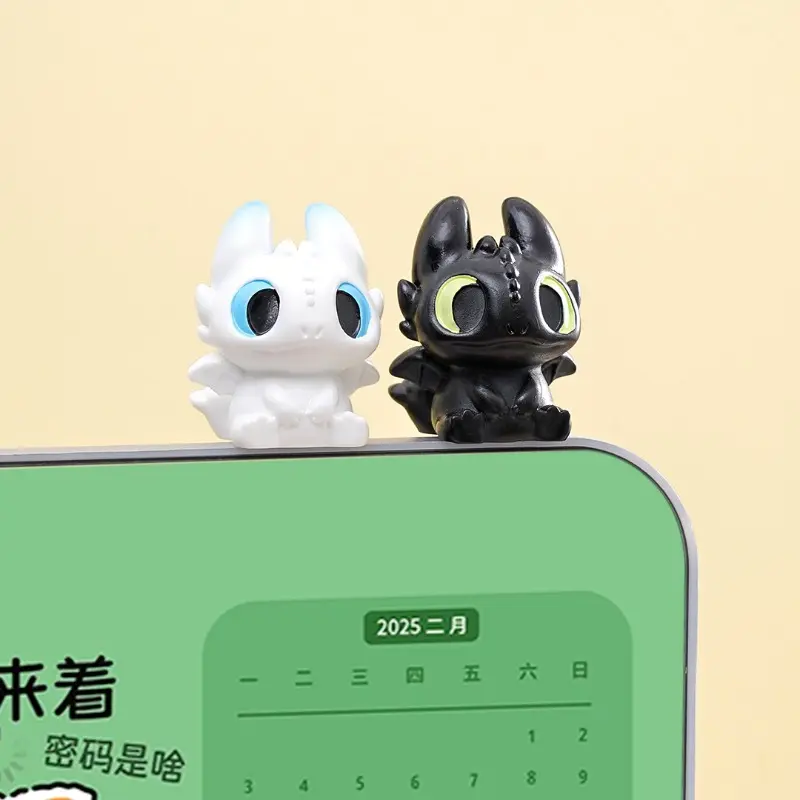 Anime Kawaii Toothless Action Figures Light Night Fury Toy Model Desktop Ornament Cartoon Cute Home Decor Boy Girl Birthday Gift