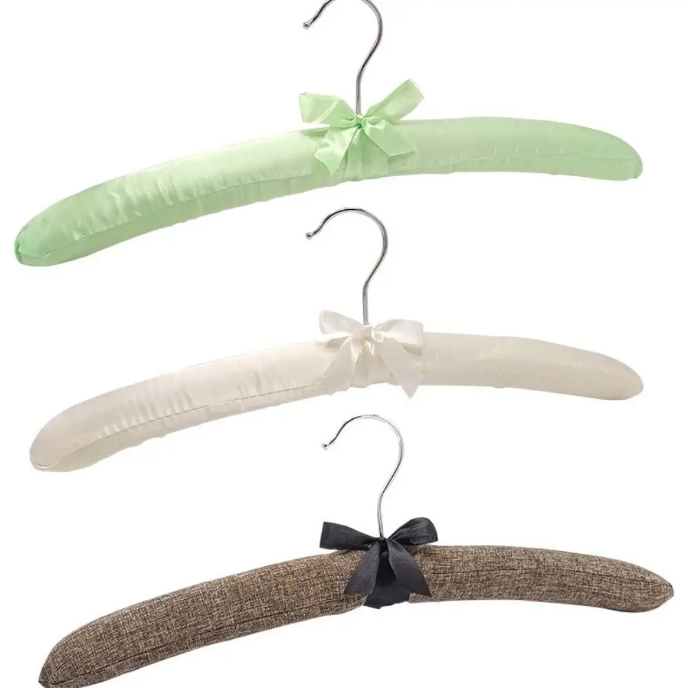 Satin Padded Clothes Hanger Silk Wrapped Coat Jacket Rack Shop Display Hanger