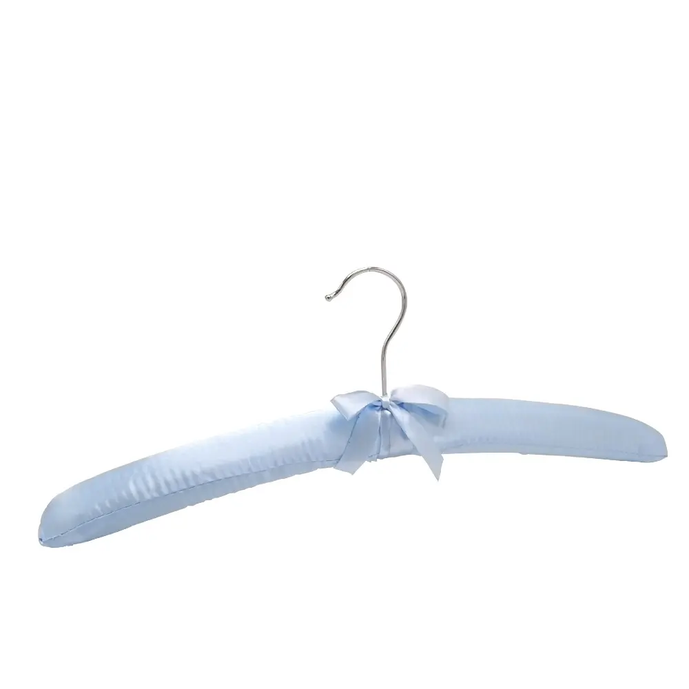 Satin Padded Clothes Hanger Silk Wrapped Coat Jacket Rack Shop Display Hanger
