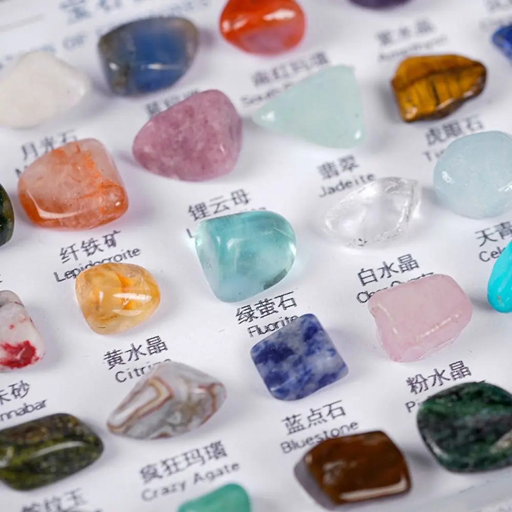 50PCS/Box Mineral Specimens Natural Gems And Jades Appreciation Geography Teaching Raw Gemstones Healing Crystal