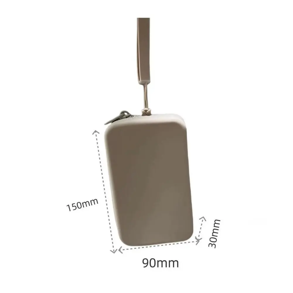 Silicone Rectangular Wallet Space Saving Storage Bag Multifunction Carrying Handbags Mobile Men Women Coin Money Bags