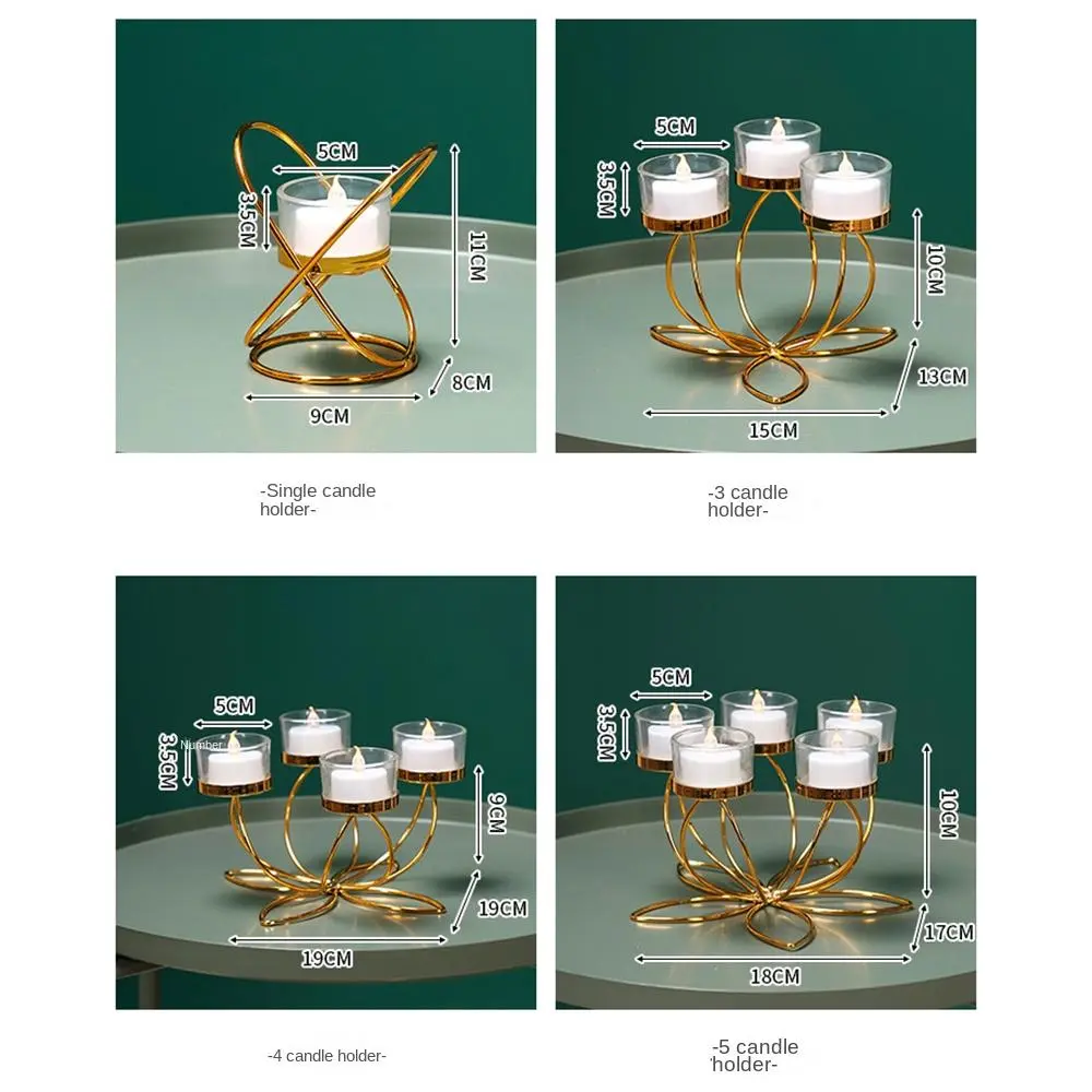 Metal Candlestick Holder Iron Candle Holders for Romantic Candlelight Dinner Props Table Decoration Retro Bedroom  Ornaments