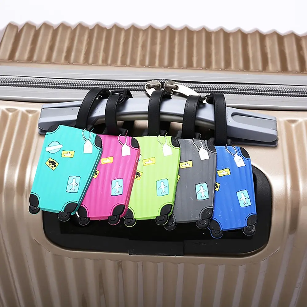 Cute Silicon Luggage Tags Suitcase ID Addres Holder Baggage Tag Portable Label High Quality Luggage Tag Travel Accessories
