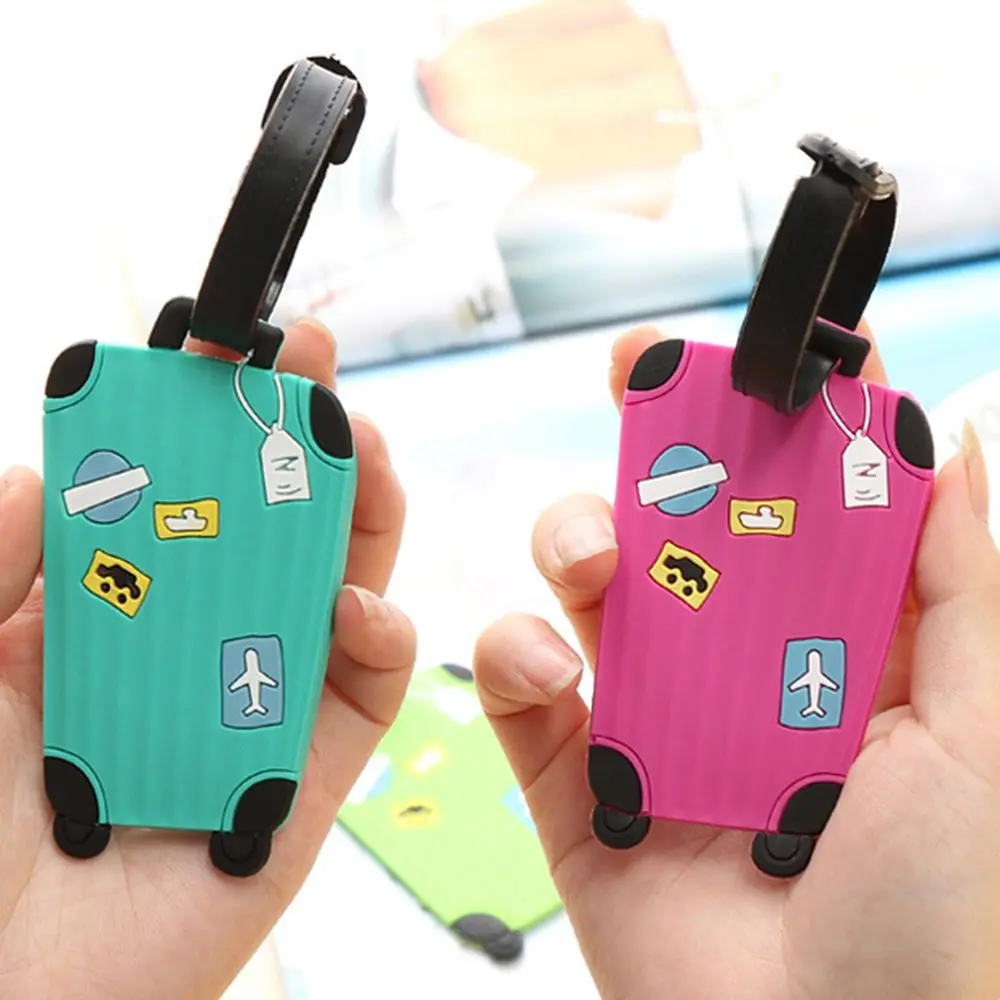 Cute Silicon Luggage Tags Suitcase ID Addres Holder Baggage Tag Portable Label High Quality Luggage Tag Travel Accessories