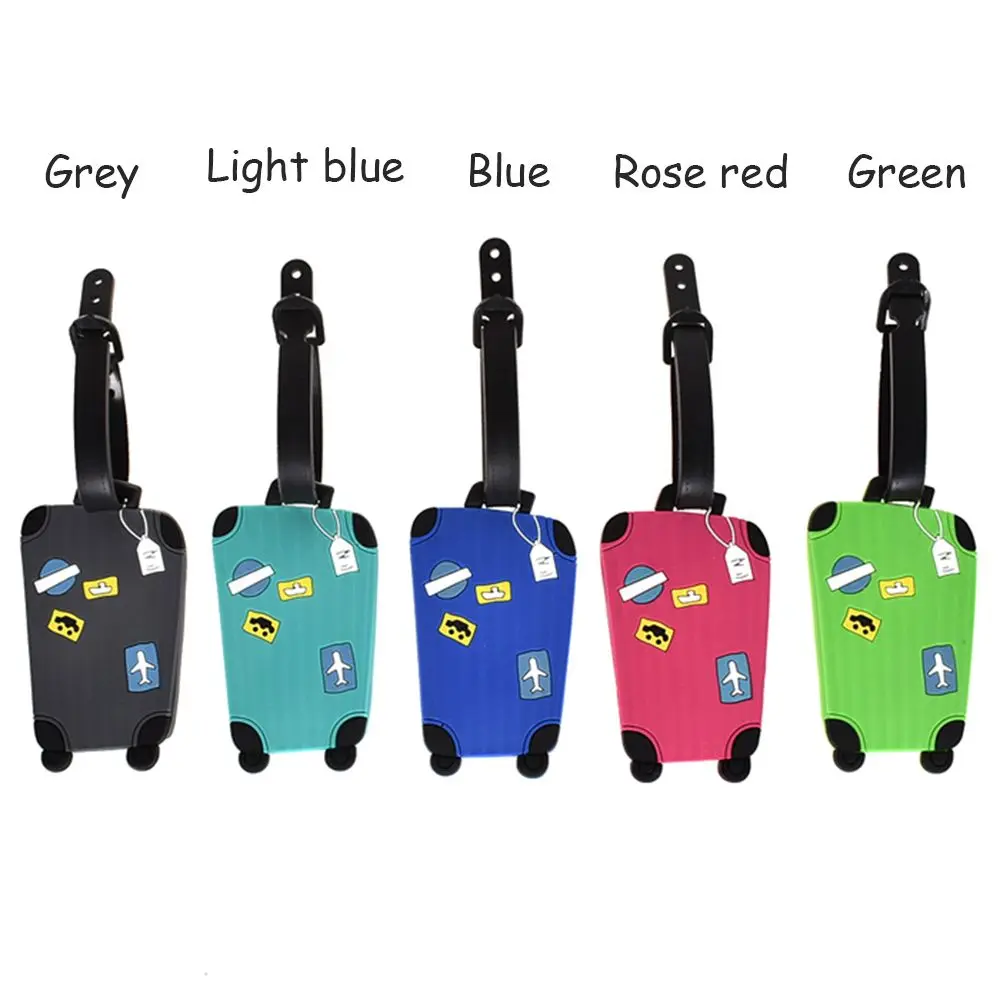 Cute Silicon Luggage Tags Suitcase ID Addres Holder Baggage Tag Portable Label High Quality Luggage Tag Travel Accessories
