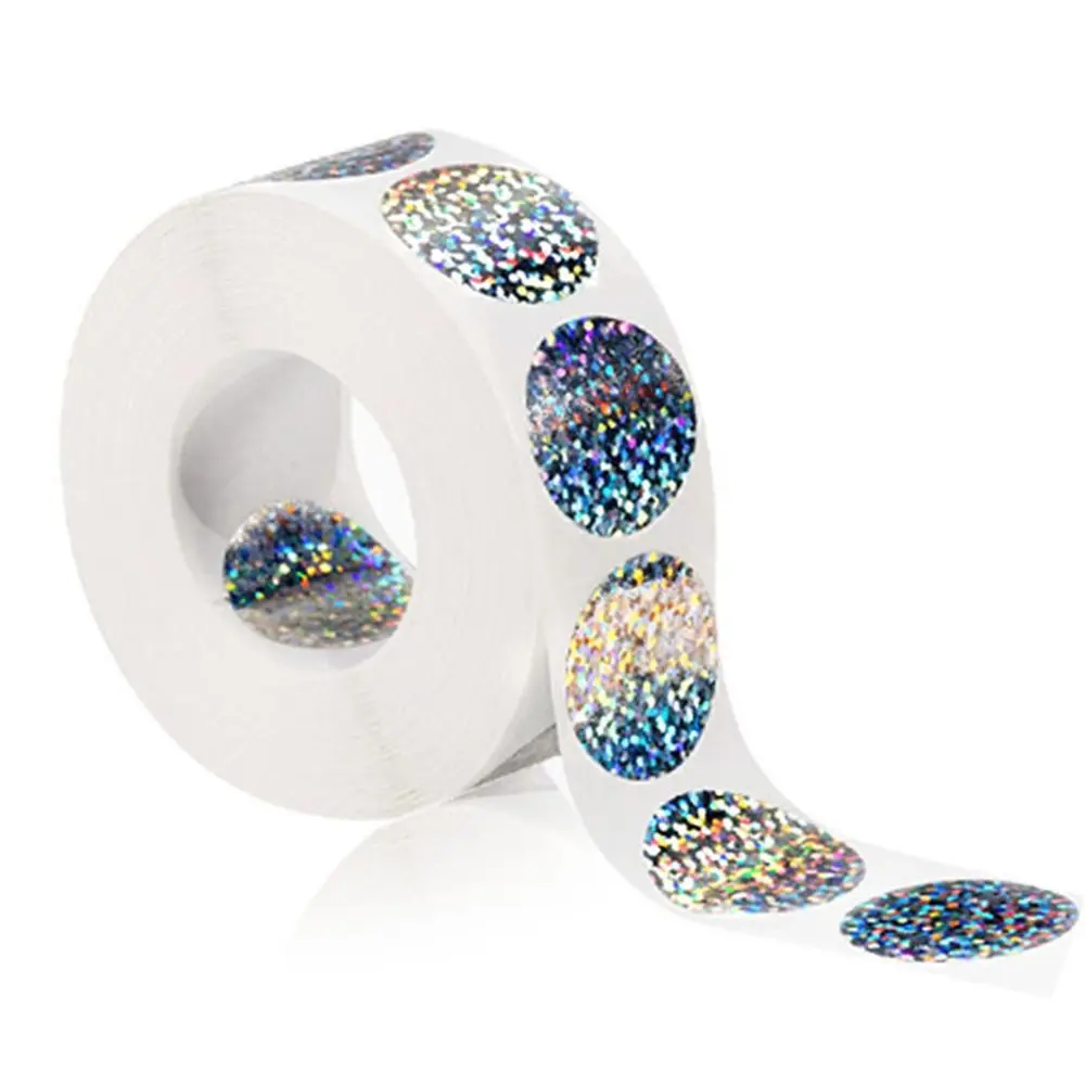 300PCS Round Scratch Off Stickers Coating Labels Lottery Ticket Activity Card Self-Adhesive Laser Hologram Dots Dia.2.5cm