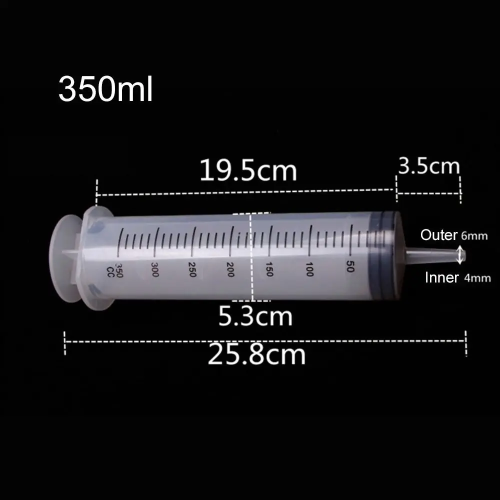 150ml-500ml Large Capacity Syringe Reusable Syringes Pump Measuring 1.3m Tube Feeding Ink Big Syringe Hydroponics Nutrient