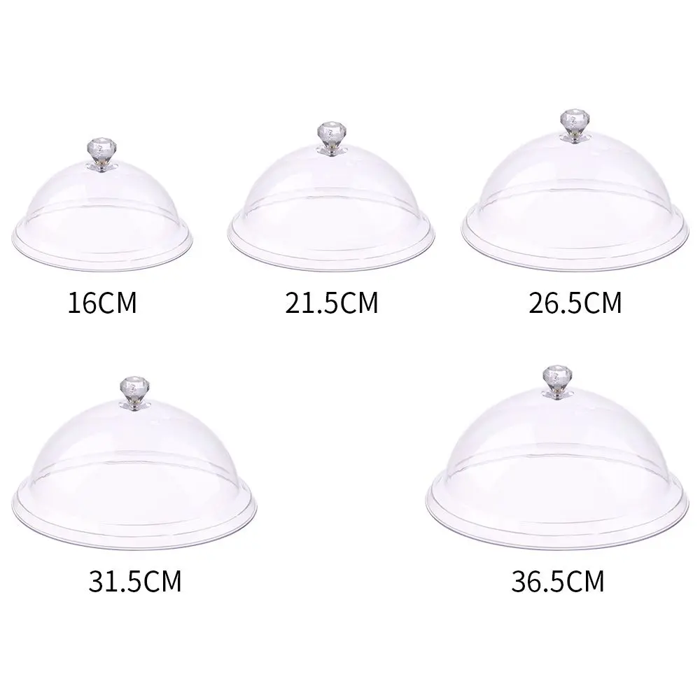 Acrylic Tempered Plastic Food Cover Cake Plate Bread Fruit Display Holder Creative Dust Cover Round Dish Cover  Party Decoration