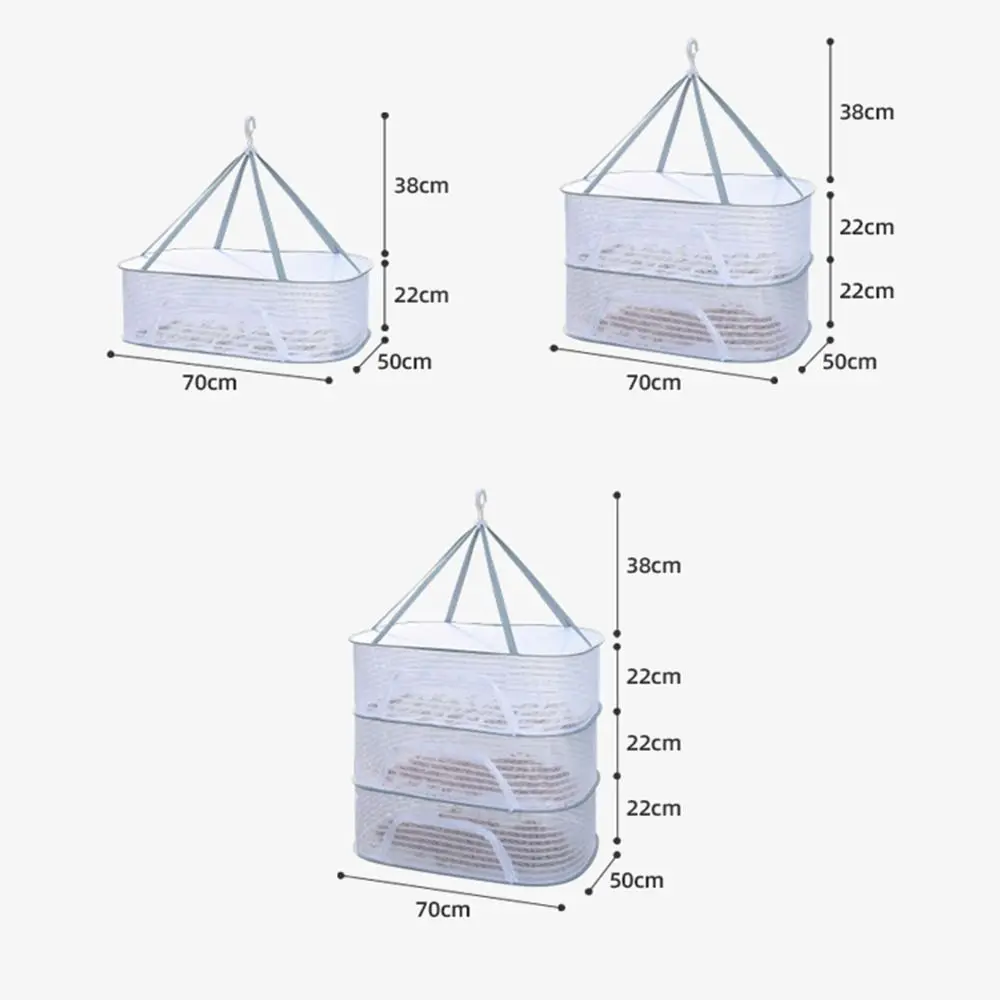 1-3 Layers Drying Net Herb Dryer Mesh Vegetable Food Fish Hanging Drying Rack Clothes Dry Net Flowers Buds Plants Organizer