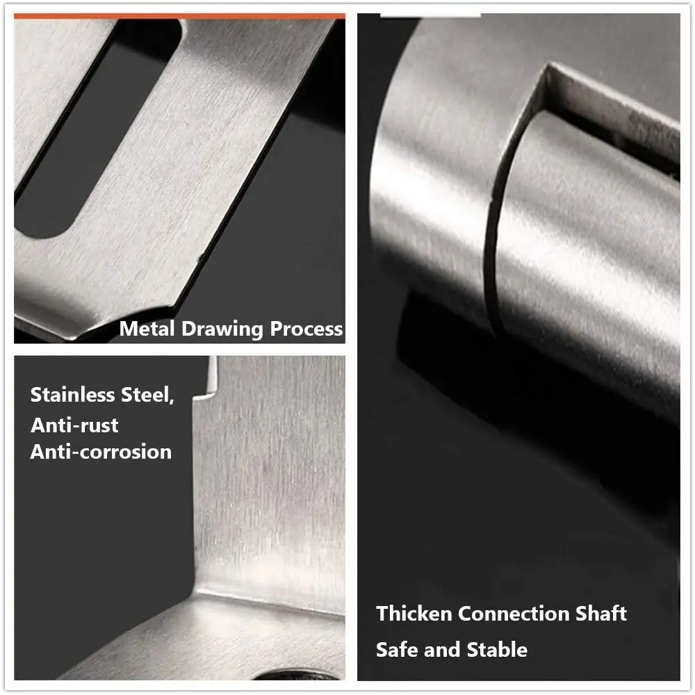 Practical Stainless Steel Padlock Hasp Household Burglar-proof Door Clasp Lock Right Angle 90 Degree Shed Latch