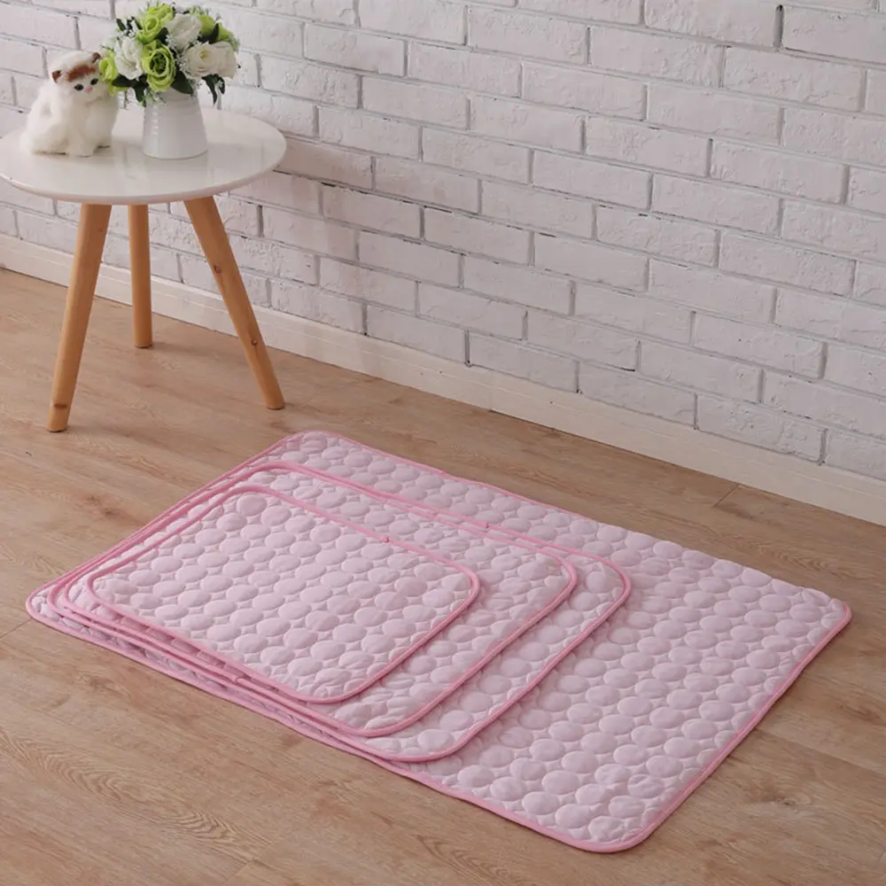 Pet Cooling Mat Cool Ice Silk Dog Cat Sleeping Pad Moisture-proof Mattress Cushion Summer Small Animal Cold Bed 5 sizes