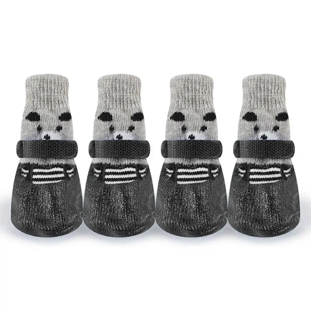 Waterproof Pet Dog Shoes Socks Cats Dogs Rubber Socks Non-slip Dog Rain Snow Boots Socks Dogs Autumn Winter Knitting Warm Socks