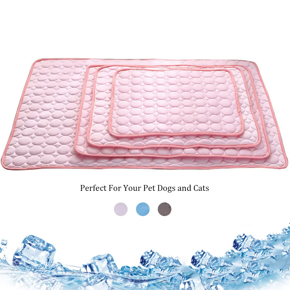Pet Cooling Mat Cool Ice Silk Dog Cat Sleeping Pad Moisture-proof Mattress Cushion Summer Small Animal Cold Bed 5 sizes