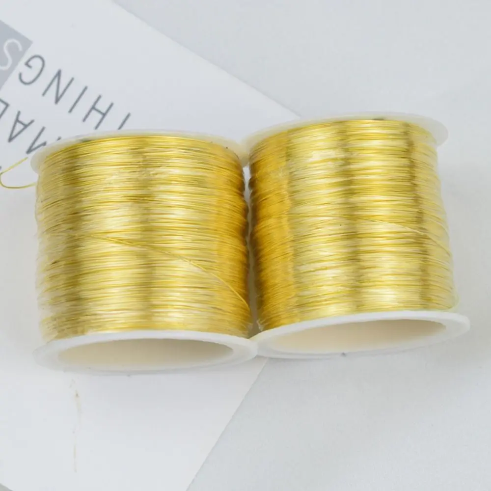 100Meters/roll Gold Plated Brass Copper Wire Handmade Crafts 0.3mm 0.4mm Jewelry Making Wire DIY Handmade Brass Wire