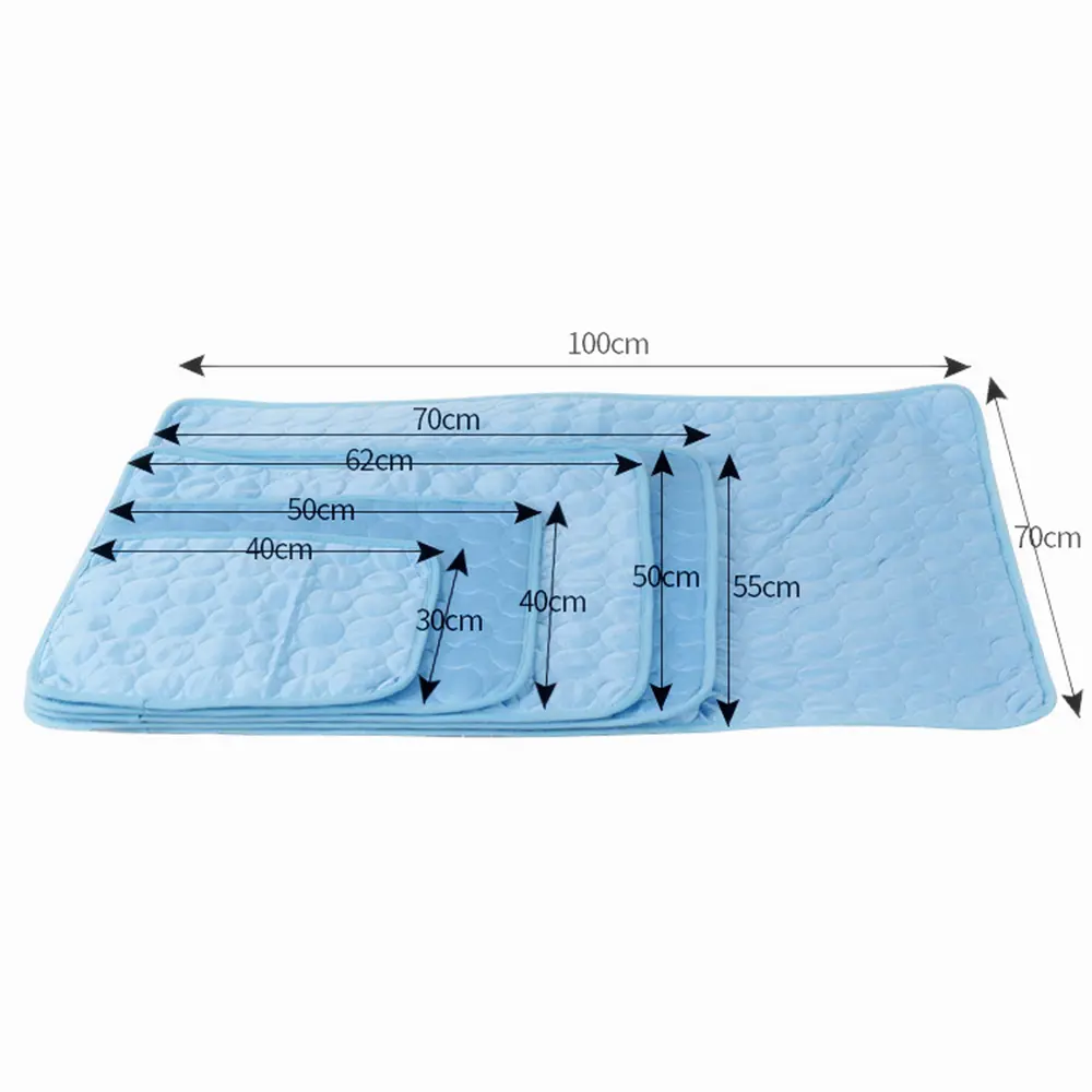 Pet Cooling Mat Cool Ice Silk Dog Cat Sleeping Pad Moisture-proof Mattress Cushion Summer Small Animal Cold Bed 5 sizes