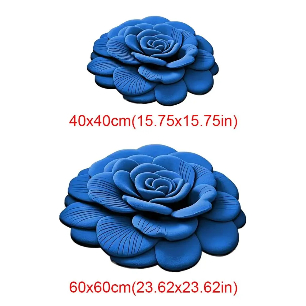Special-shaped Flower Carpet Non-slip Absorbent Peony Floor Mat 40x40cm/60x60cm Soft Blanket for Living Room Tea Table Bedside