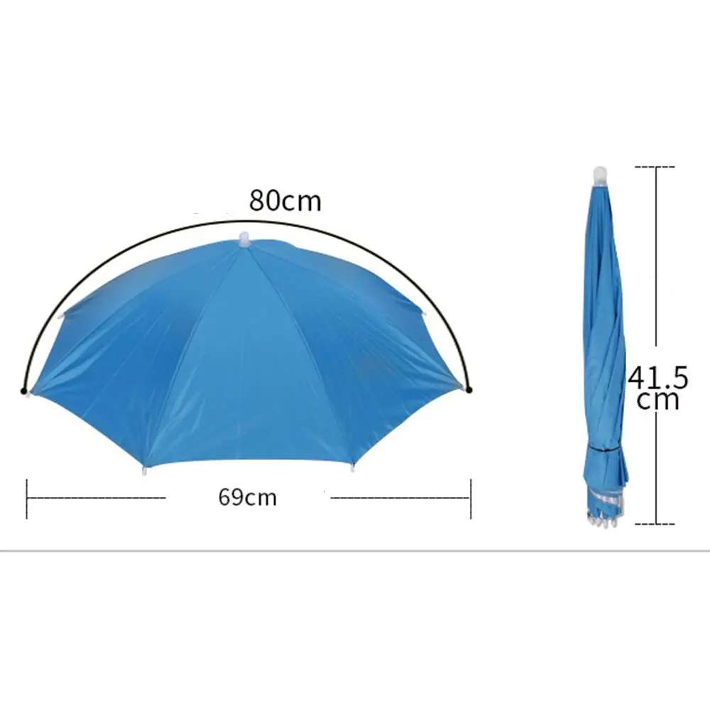 Umbrella Hat Windproof Fishing Head Wearing Sunshade Rain Gear Outdoor Folding Portable Umbrella Camping Beach Head Hats