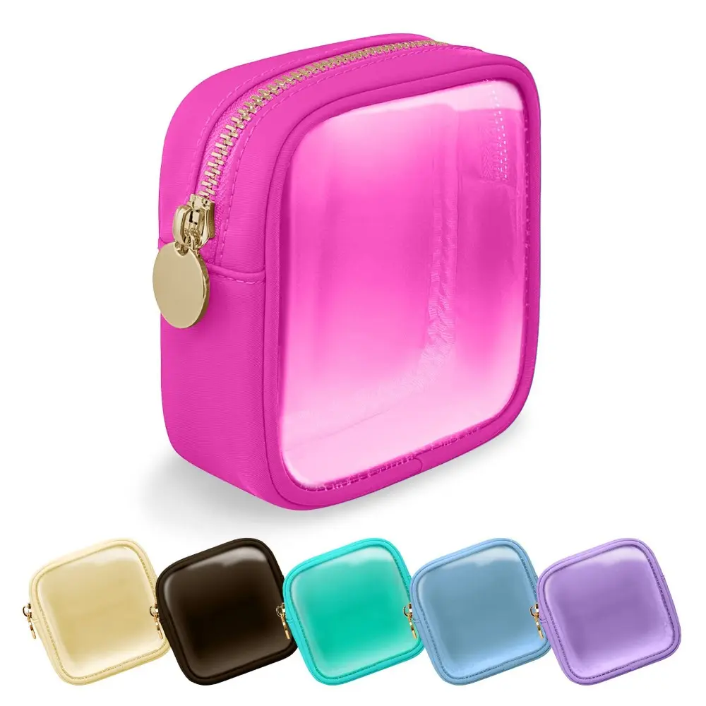 Organizer PVC Cosmetic Bag Multi-function Zipper Makeup Organizers Small Waterproof Cosmetic Pouch Girls