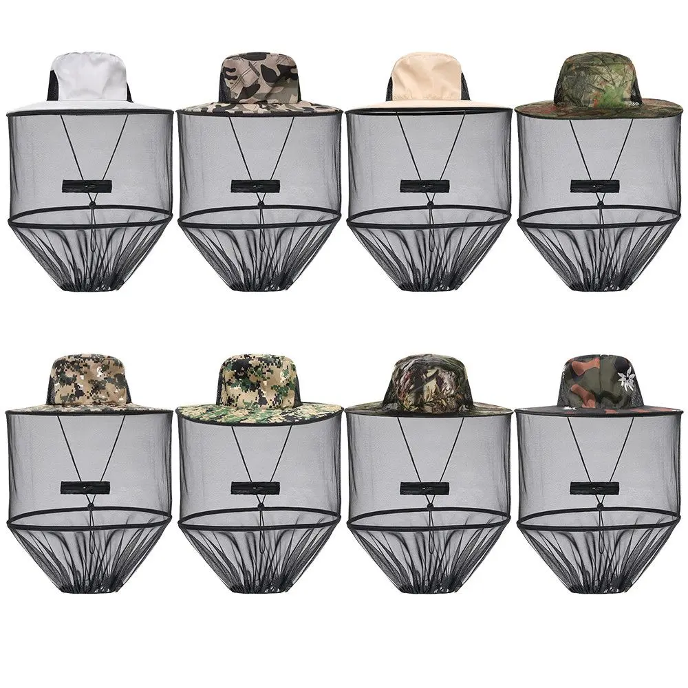 Mosquito Hat With  Net Mesh Repellent Insect Bee Protection Men Women Outdoor Sunscreen Fishing Cap