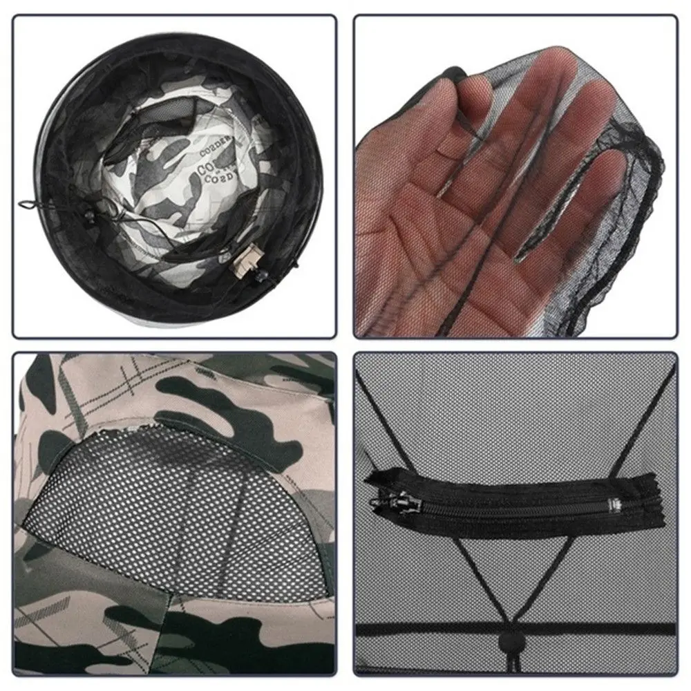 Mosquito Hat With  Net Mesh Repellent Insect Bee Protection Men Women Outdoor Sunscreen Fishing Cap