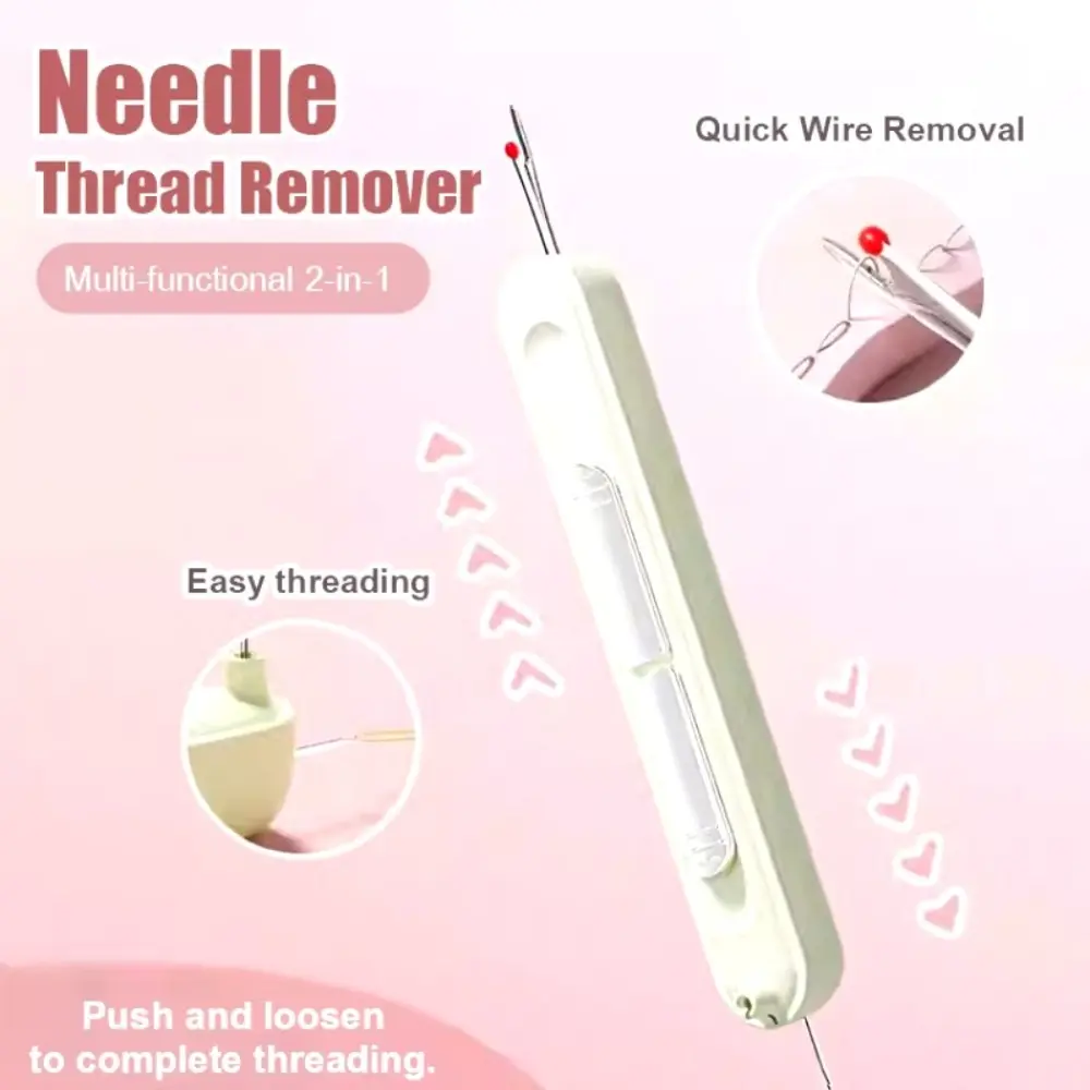 2in1 Threading Needle Threader Multifunctional Picking Thread Remover Hand Household Needlework Sewing Special Tools for Elderly