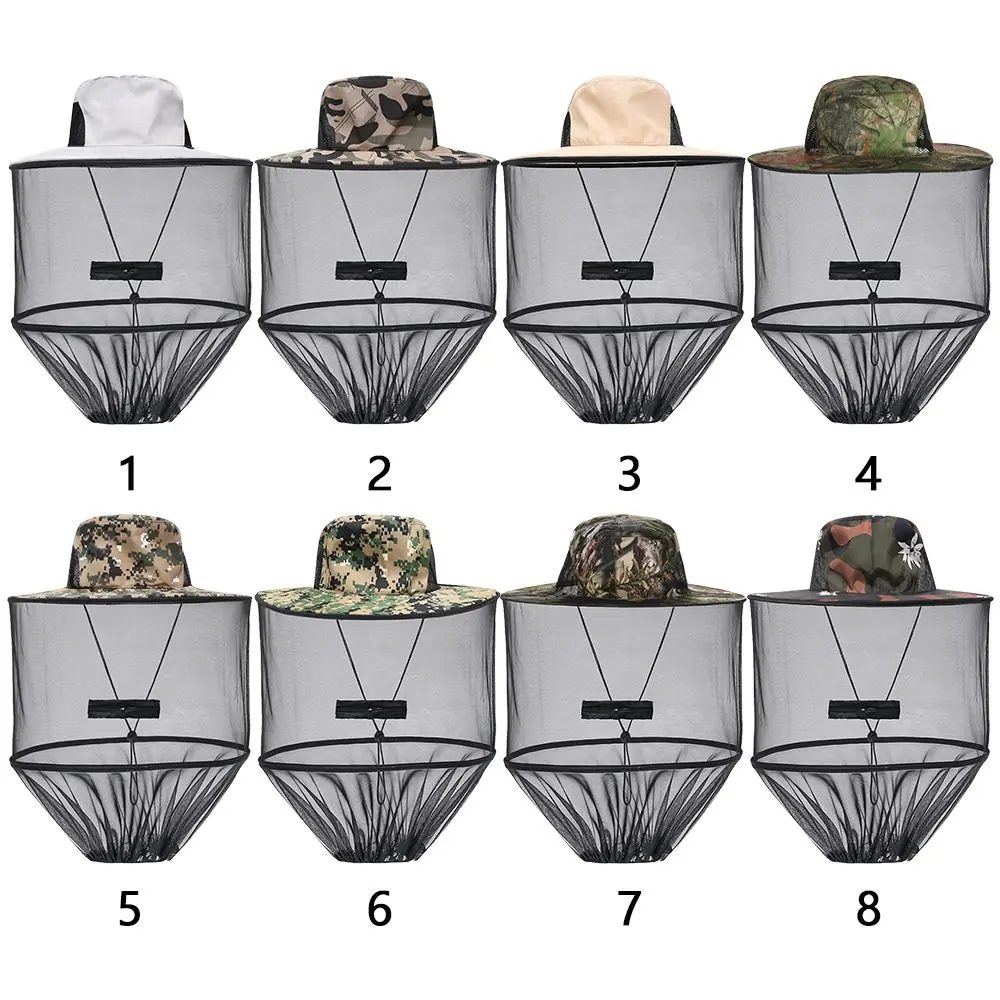 Mosquito Hat With  Net Mesh Repellent Insect Bee Protection Men Women Outdoor Sunscreen Fishing Cap