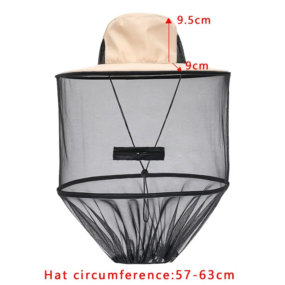 Mosquito Hat With  Net Mesh Repellent Insect Bee Protection Men Women Outdoor Sunscreen Fishing Cap