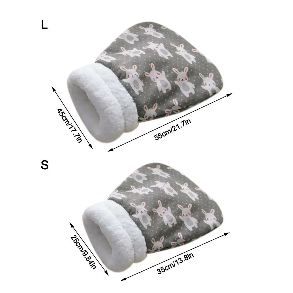 Cat Sleeping Bag Soft Fluffy Cuddly Feel Thickened Pet Pocket Type Quilt Bed Kitten Puppy Soft Comfortable Nest Pet Supplies