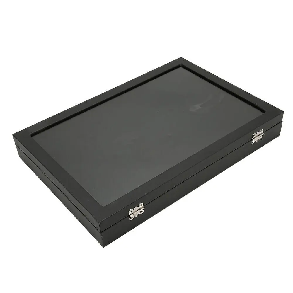 Pin Medal Display Case Badge Storage Box Transparent Dustproof Pin Shadow Box For Military Medal Jewelr
